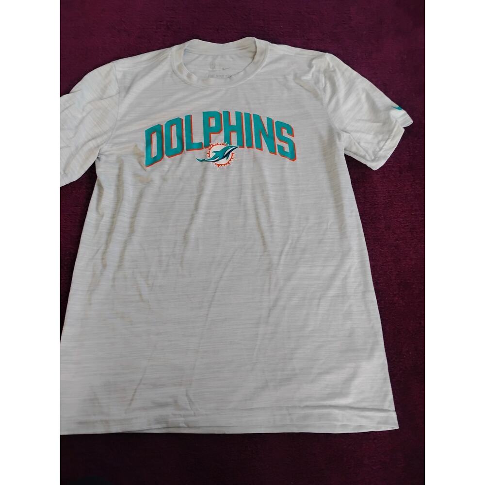 Men's Small NFL The Nike Tee Miami Dolphins Small Dri-fit Shirt Short Sleeve